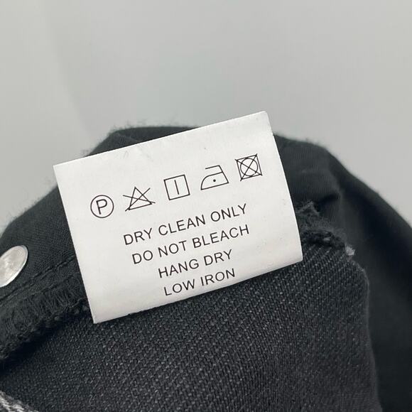 GIANNI BINI Jeans Denim Size 27 Stella Raw Hem Gray Black 100% Cotton Crop NWT - Picture 16 of 16